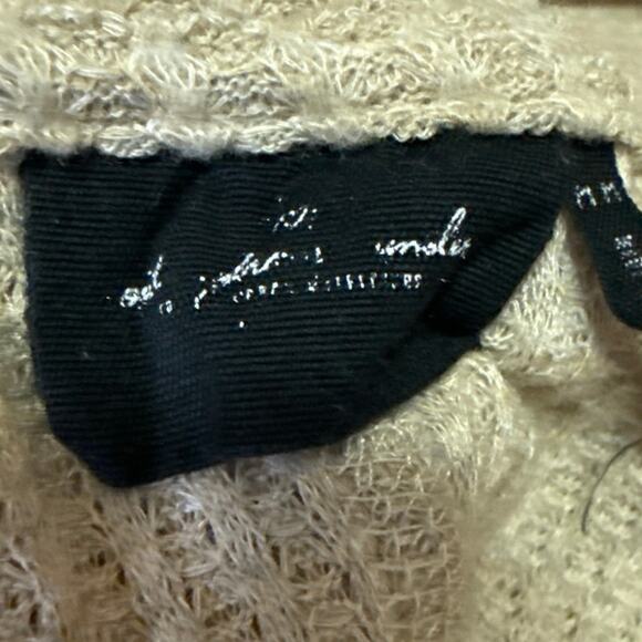 Urban Outfitters Out From Under Tan Waffle Knit Button Up Cardigan Sweater Top M - Picture 4 of 4